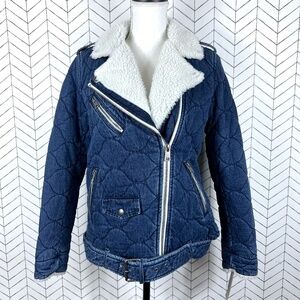 Levi's Quilted Denim Jacket Sherpa Moto